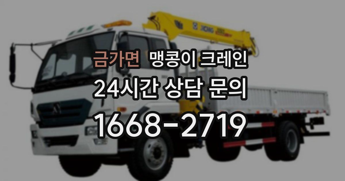 금가면 맹콩이 크레인