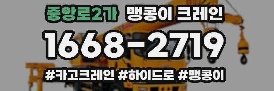 중앙로2가 맹콩이 크레인