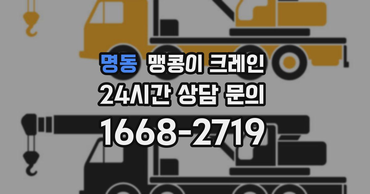 명동 맹콩이 크레인