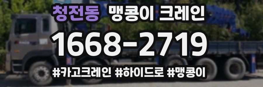 청전동 맹콩이 크레인