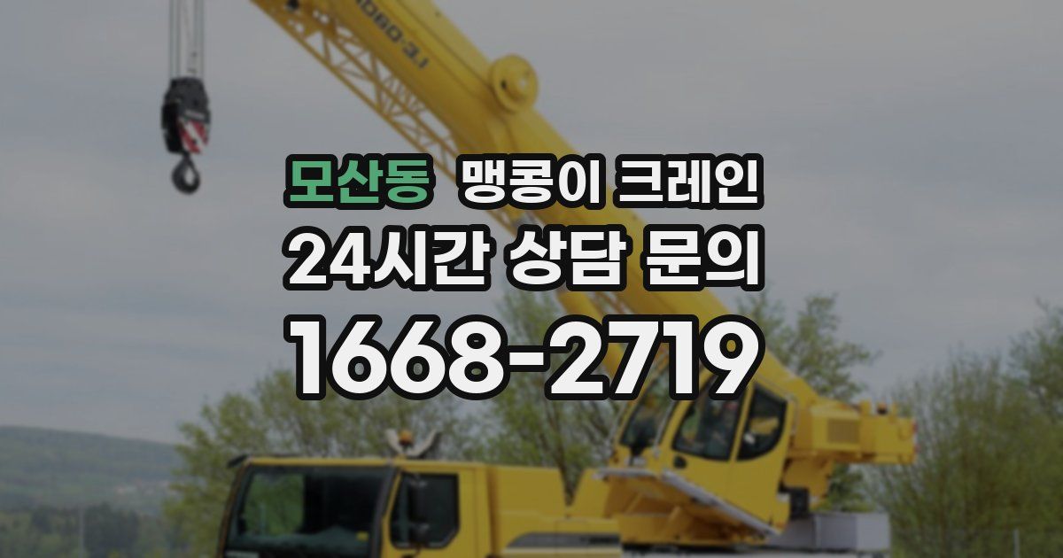 모산동 맹콩이 크레인