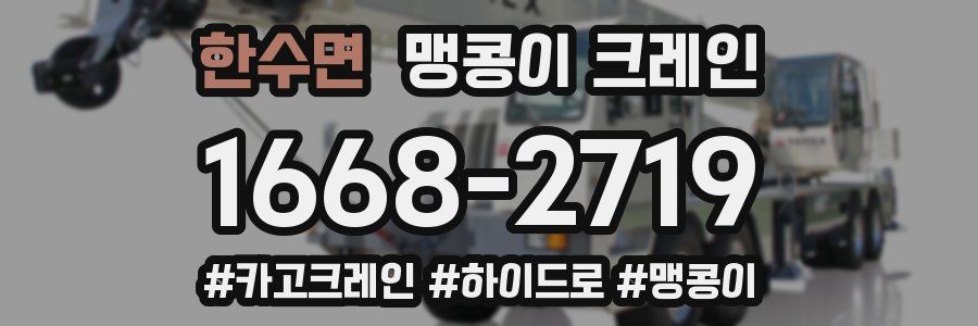 한수면 맹콩이 크레인