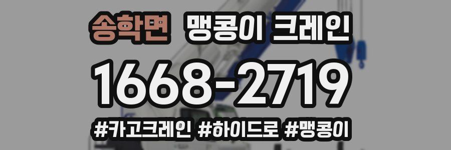 송학면 맹콩이 크레인