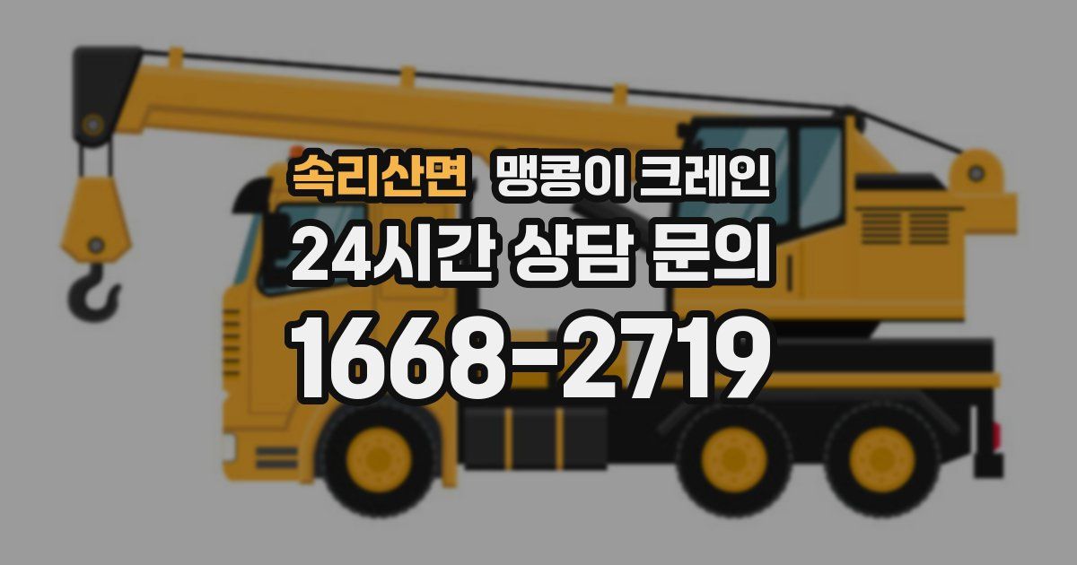 속리산면 맹콩이 크레인