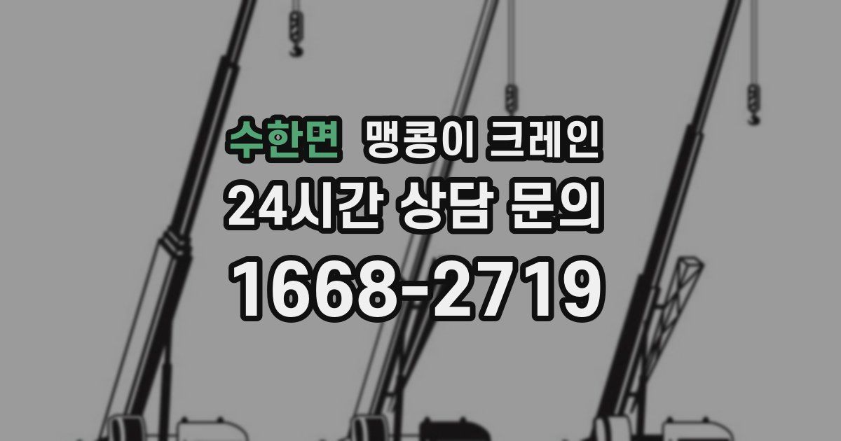 수한면 맹콩이 크레인