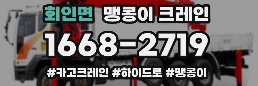 회인면 맹콩이 크레인