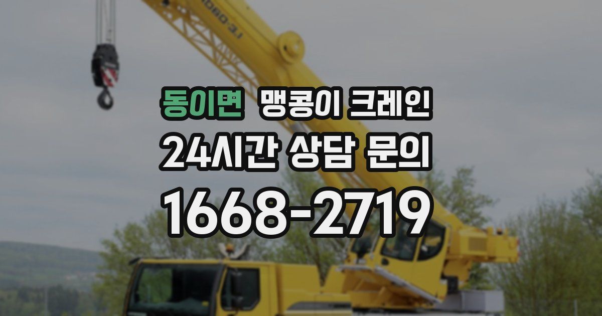 동이면 맹콩이 크레인