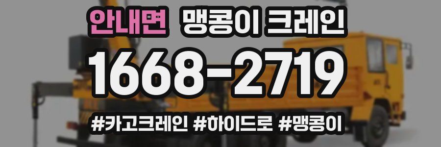 안내면 맹콩이 크레인