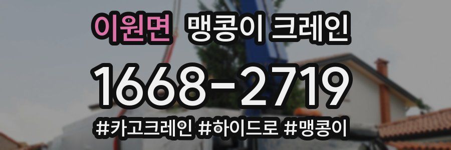 이원면 맹콩이 크레인