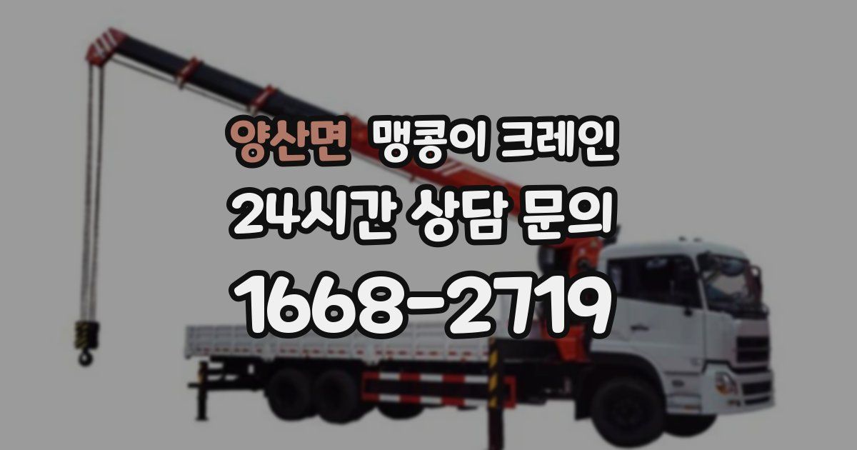 양산면 맹콩이 크레인