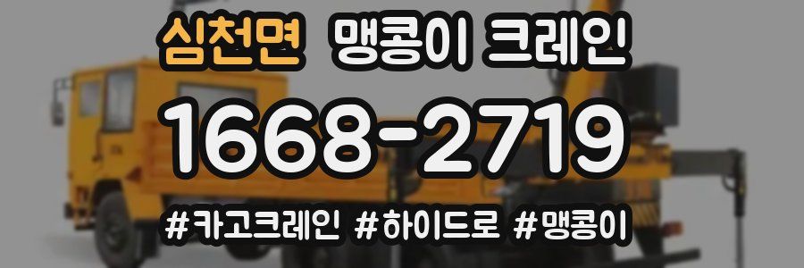 심천면 맹콩이 크레인