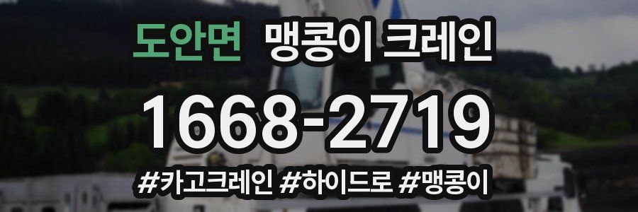 도안면 맹콩이 크레인