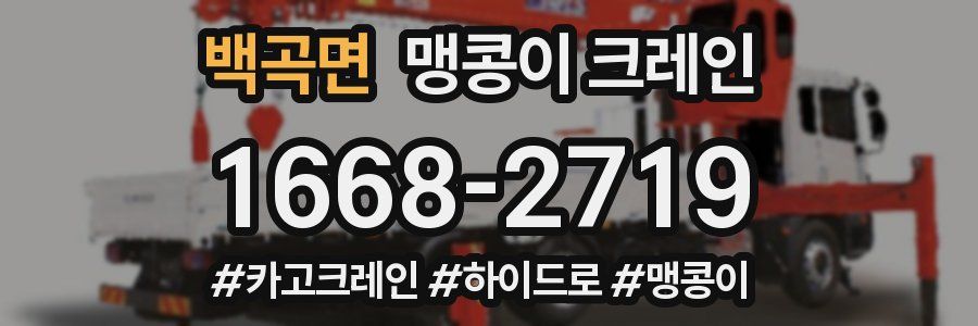 백곡면 맹콩이 크레인