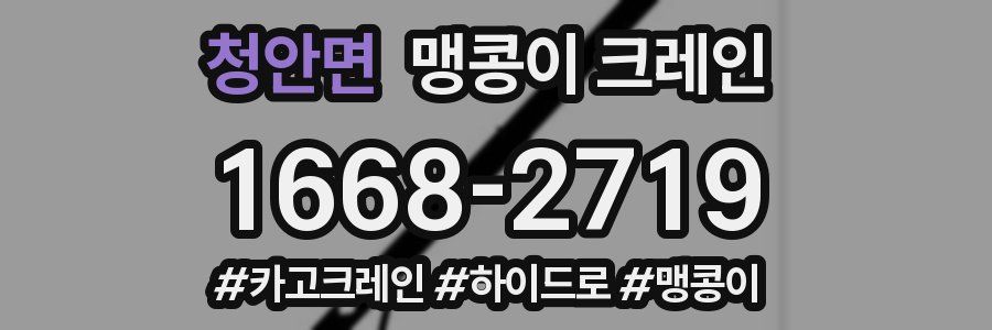 청안면 맹콩이 크레인