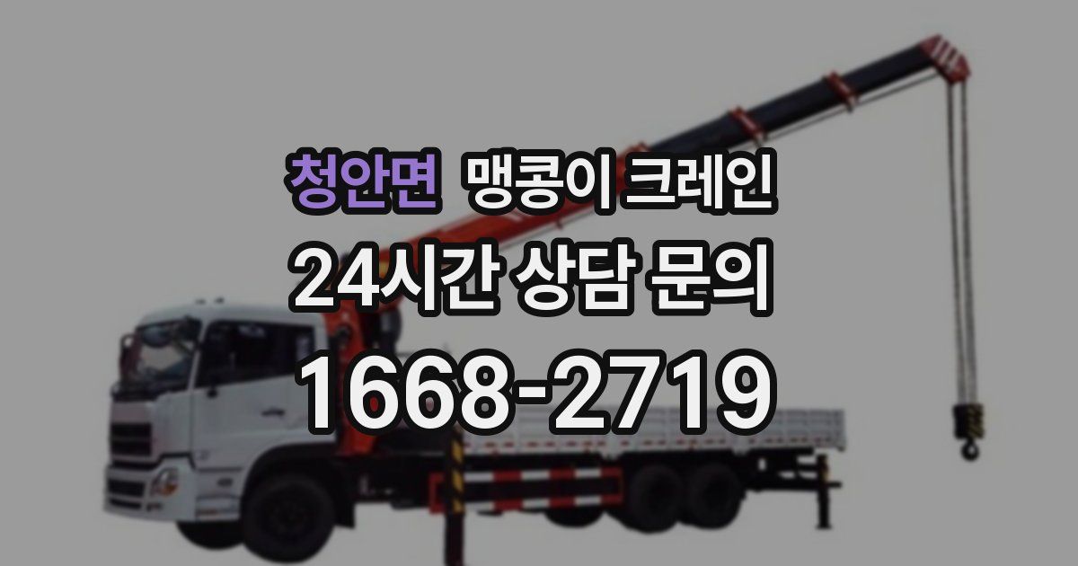 청안면 맹콩이 크레인