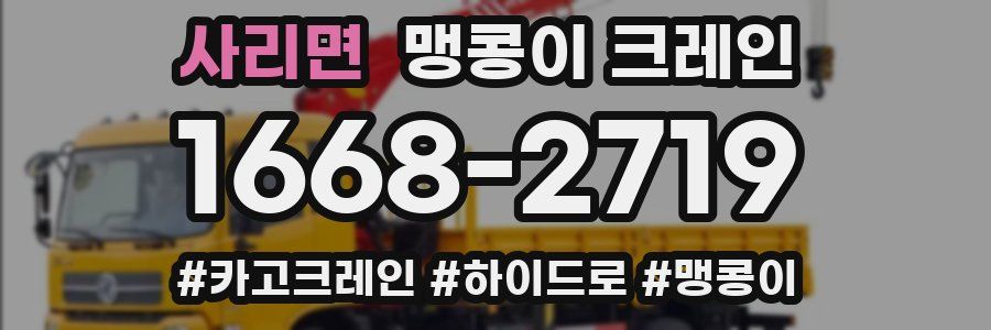 사리면 맹콩이 크레인