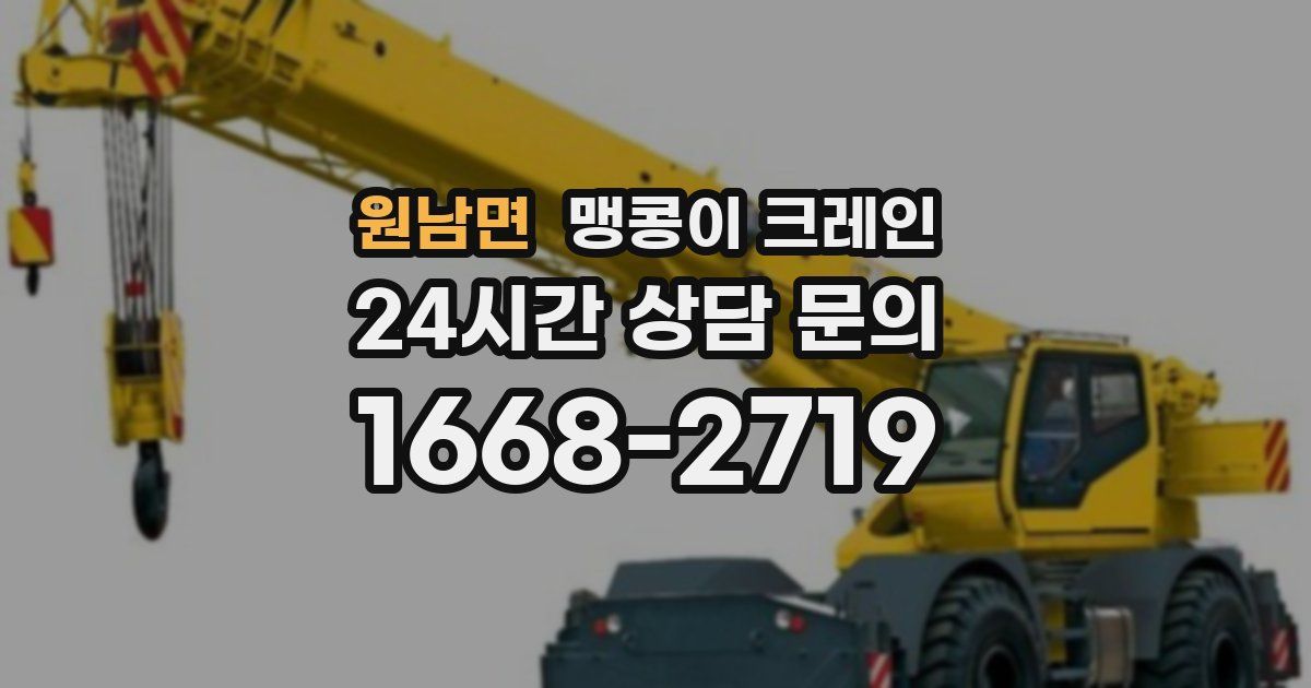 원남면 맹콩이 크레인
