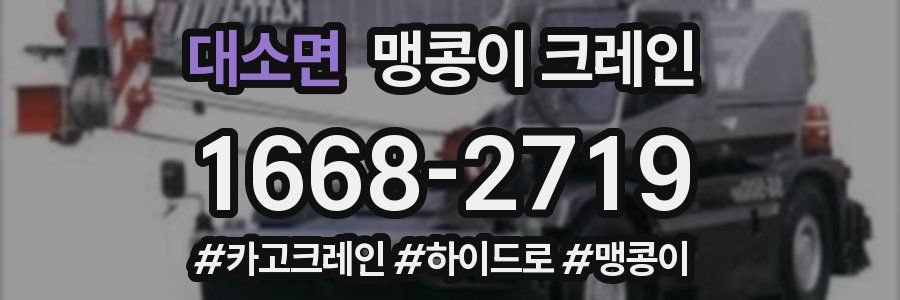 대소면 맹콩이 크레인