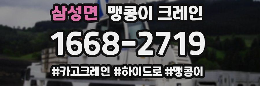 삼성면 맹콩이 크레인