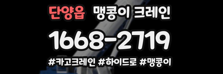 단양읍 맹콩이 크레인