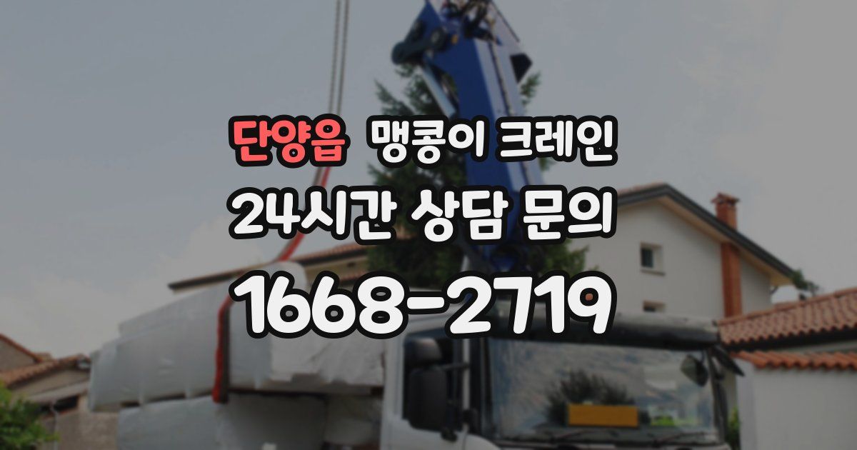 단양읍 맹콩이 크레인