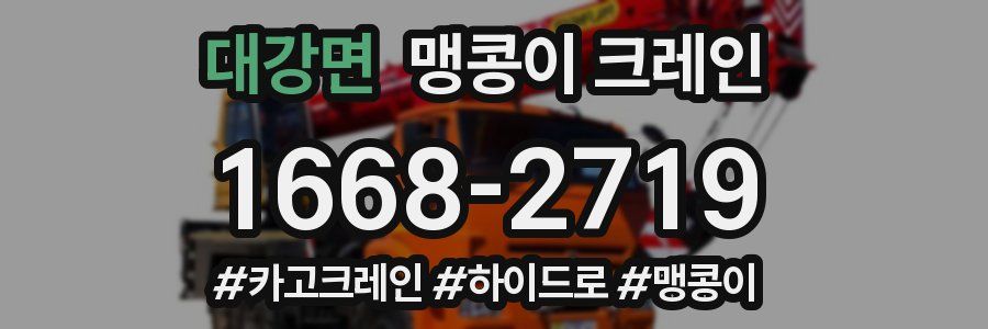 대강면 맹콩이 크레인