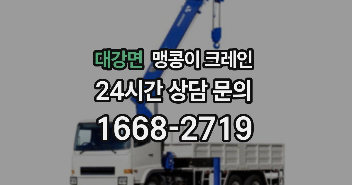 대강면 맹콩이 크레인