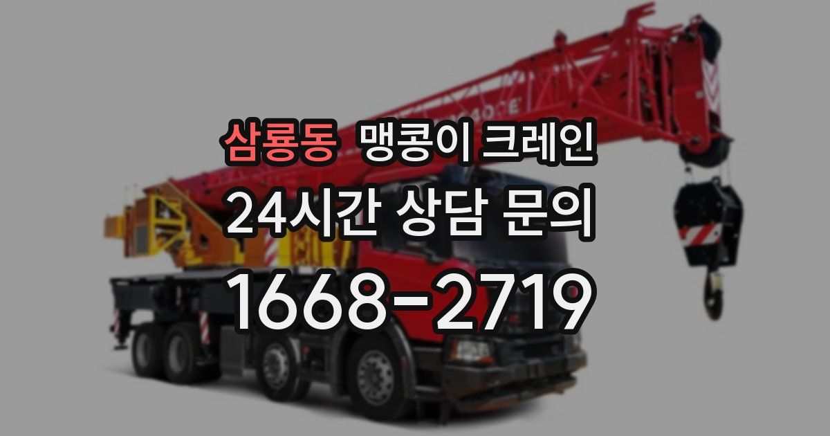 삼룡동 맹콩이 크레인