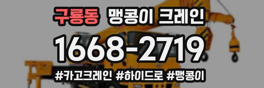 구룡동 맹콩이 크레인