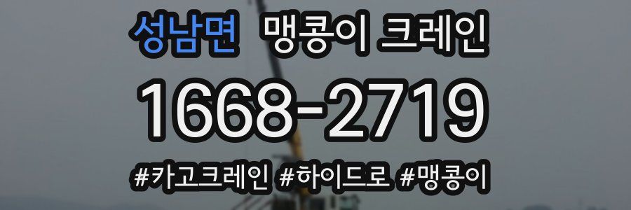 성남면 맹콩이 크레인