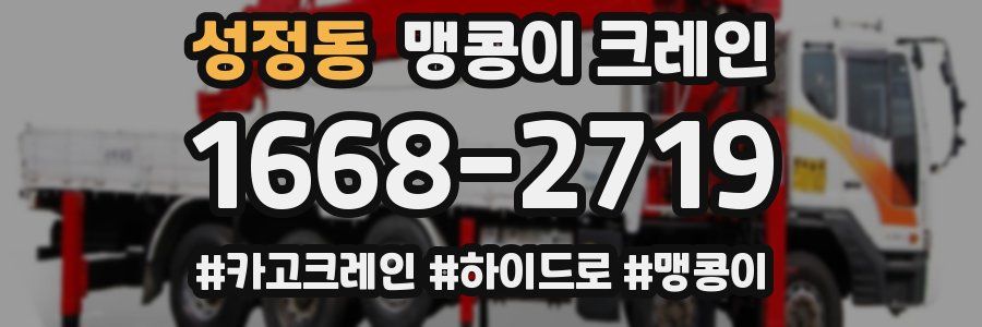 성정동 맹콩이 크레인