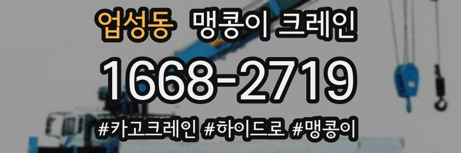 업성동 맹콩이 크레인