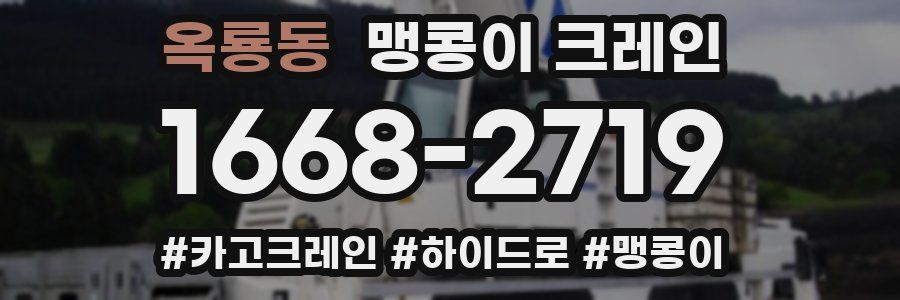 옥룡동 맹콩이 크레인