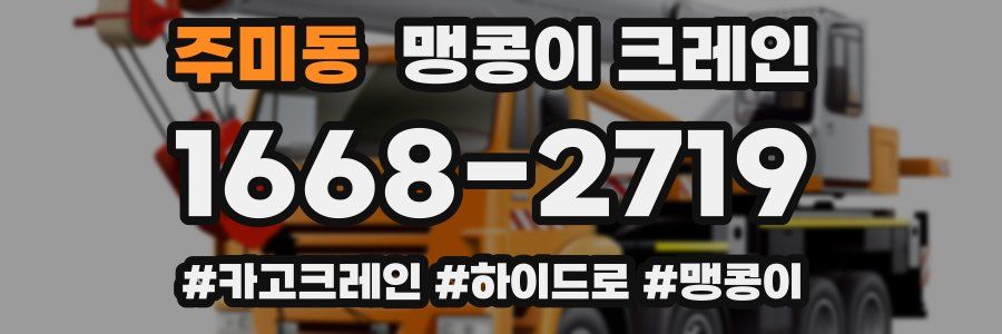 주미동 맹콩이 크레인