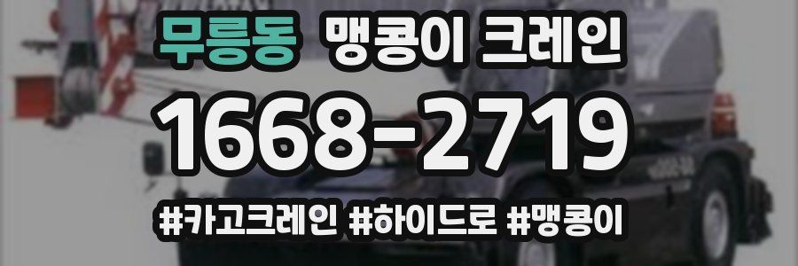 무릉동 맹콩이 크레인