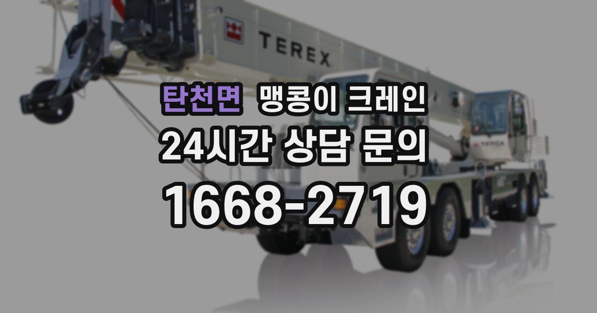 탄천면 맹콩이 크레인