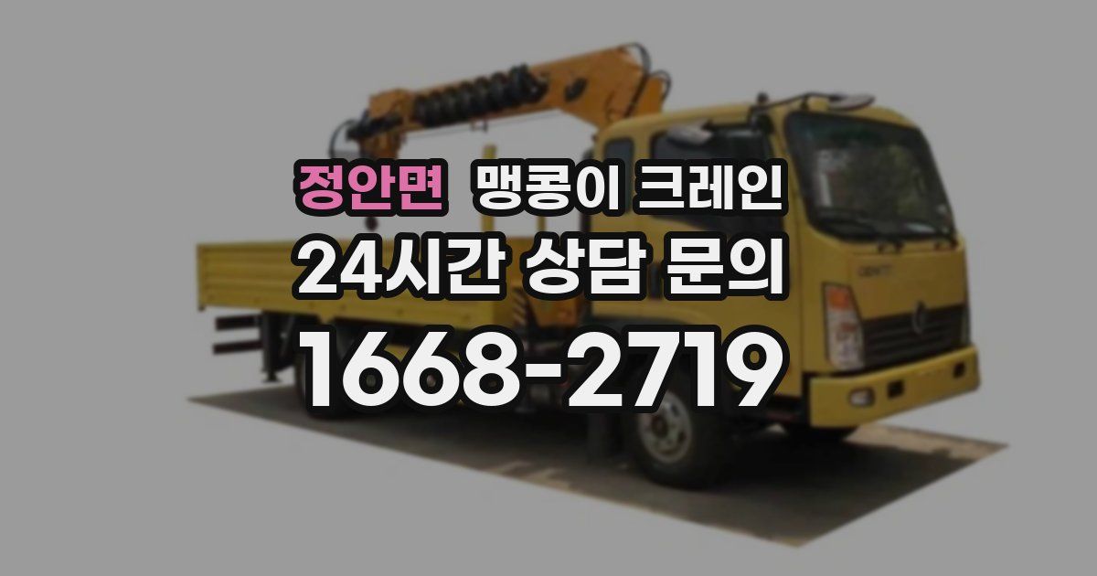 정안면 맹콩이 크레인