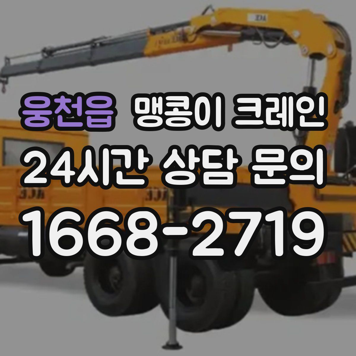 웅천읍 맹콩이 크레인