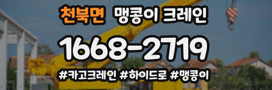 천북면 맹콩이 크레인