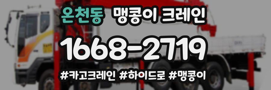 온천동 맹콩이 크레인