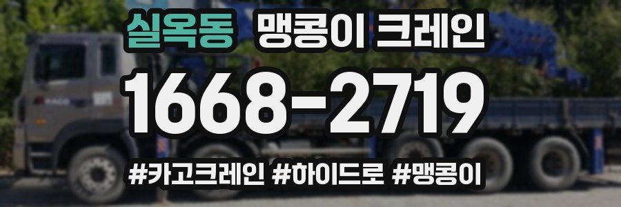 실옥동 맹콩이 크레인