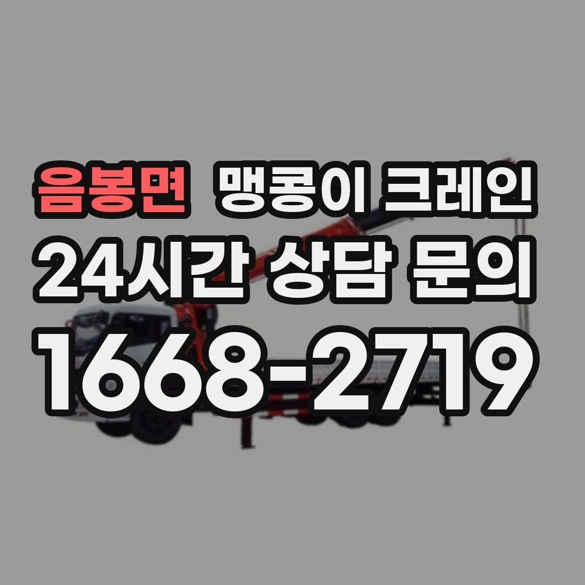 음봉면 맹콩이 크레인 현장에 맞는 장비 선정이 중요한 이유
