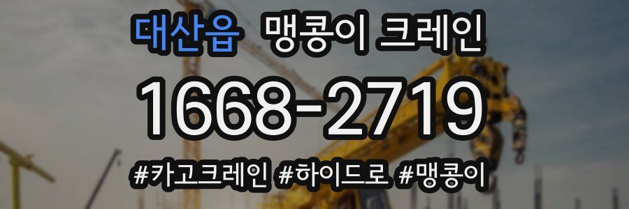 대산읍 맹콩이 크레인