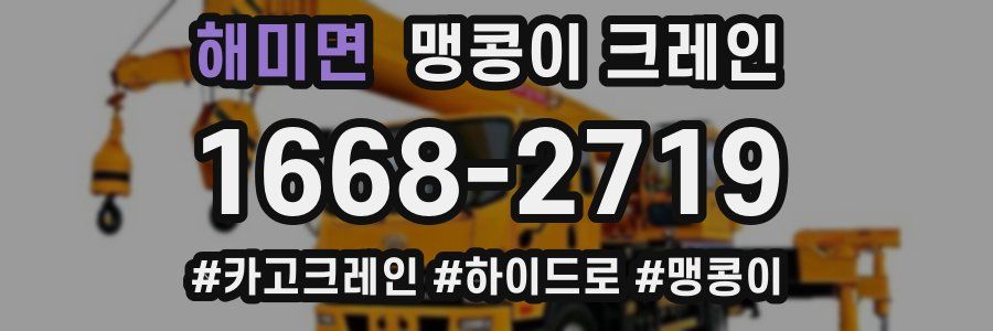 해미면 맹콩이 크레인