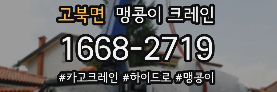 고북면 맹콩이 크레인