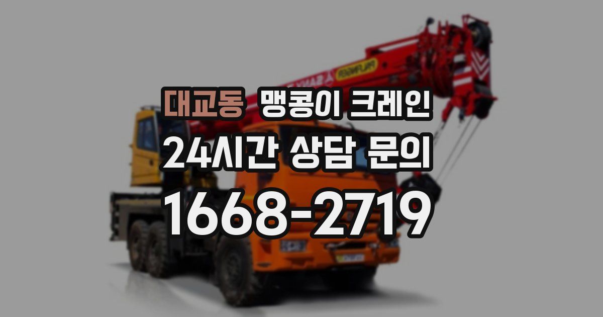 대교동 맹콩이 크레인