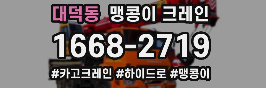 대덕동 맹콩이 크레인