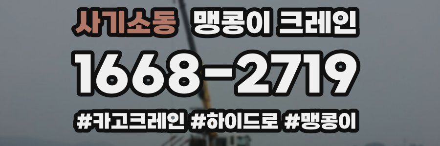 사기소동 맹콩이 크레인