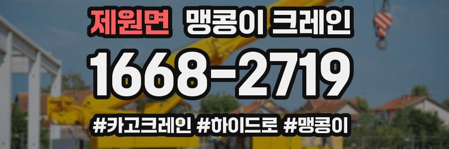 제원면 맹콩이 크레인