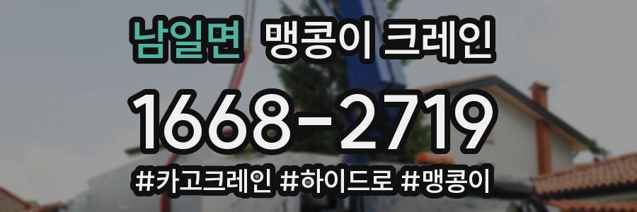 남일면 맹콩이 크레인